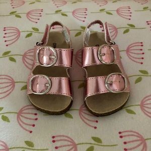 NWOT Gymboree baby girl metallic pink sandals